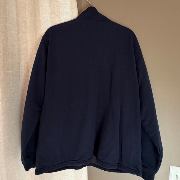 BERNE Men's Workwear Navy Pullover 1/4 Zip Sweat shirt, Size Large - Picture 4 of 16